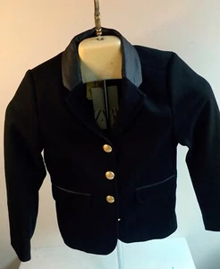 Blazer ZARA bambino bottone oro, colletto ecopelle nero - misto viscosa - TG 9 nuovo con etichette - Foto 1 di 6