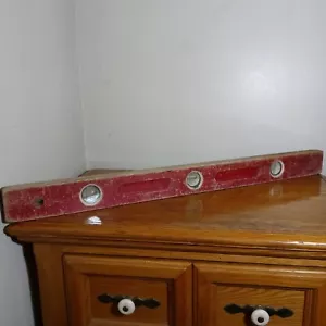 Millers Falls Co. 24” Wood Carpenters Mason Level 4 Working Vials - Made In USA - Picture 1 of 10