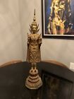 Thai Rattanakosin Period Golden Bronze Standing Buddha  19th c