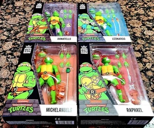 BST AXN Teenage Mutant Ninja Turtles COMPELTE SET Action Figures - Brand New - Picture 1 of 22