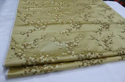 Brocado de seda sintética (flor de flora de ciruela) material de tela kimono jacquard damasco*Bu4 Foto 1 de 4