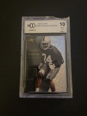 1998 Skybox E-X 2001 #58 Charles Woodson RC BCCG 10 *crack in case* - Image 1 of 2