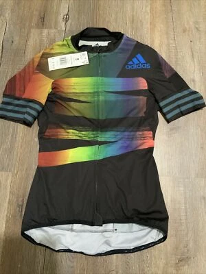Nueva camiseta de ciclismo Adidas AdiStar Pride para mujer talla S pequeña cremallera completa FJ6570 Foto 1 de 4