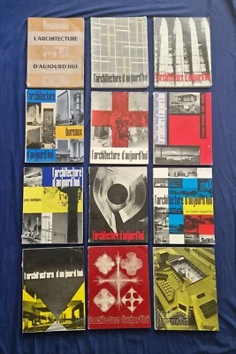L'Architecture d'Aujourd'hui 40's-60's 12 magazines RARE!!! +3 bonus GA Document - Image 1 of 4