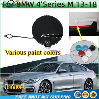 Cubierta de gancho de remolque de parachoques trasero para BMW 420i 425i 428i 430i 435i 440i M-Sport 2014-19 Foto 1 de 4