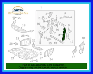 New Toyota OEM 11-17 Lexus CT200h Side Brace Radiator Support Left Driver - Picture 1 of 1
