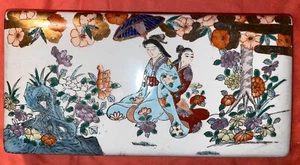 CHINESISCHE EXPORT FAMILLE ROSE PORZELLAN PINSELDOSE TOP ZUSTAND MARKIERT - Bild 1 von 7