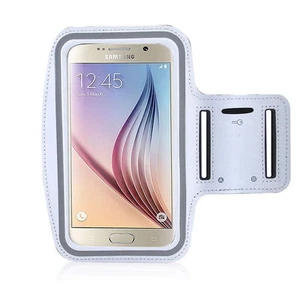 S6/S6 Edge/HTC M9 White Jogging, Running Armband Case - Picture 1 of 4