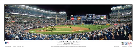 2014 Derek Jeter Last Bat NY Yankee Stadium sign Unframed Panoramic Poster  2101 Cover