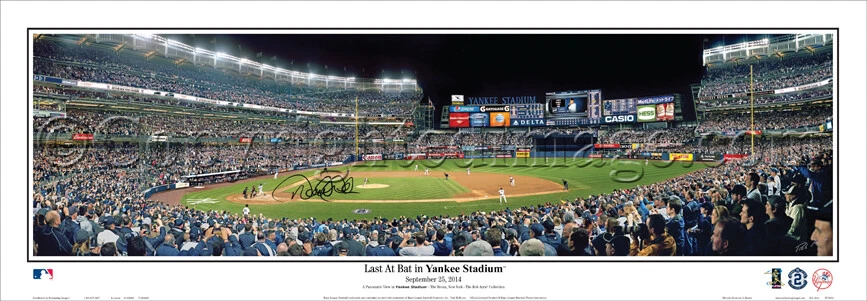 2014 Derek Jeter Last Bat NY Yankee Stadium sign Unframed Panoramic Poster  2101 - Image 1 of 1
