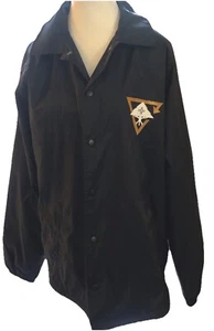 LRG Lifted Research Group Windbreaker Mens Black Jacket Coat Button Up Size M - Picture 1 of 12
