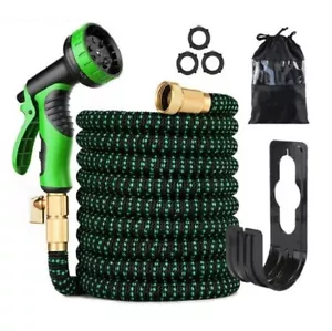 Garden Hose Heavy Duty 25-100FT Expandable Flexible Pipe Water Spray Gun UK - Picture 1 of 14