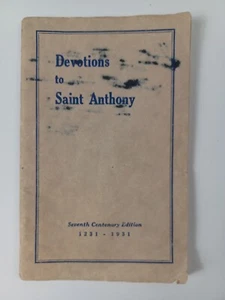 Devotions to Saint Anthony of Padua 1931 Pocket Size PB 7th Centenary Edition - Picture 1 of 11