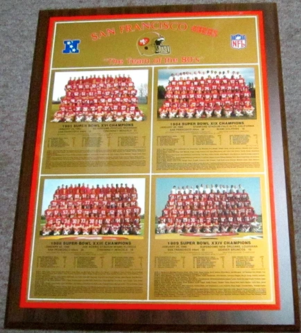 HEALY 15X19 FRAMED WALL PLAQUE SAN FRANCISCO 49ERS TEAM SUPER BOWL CHAMPIONS Cover