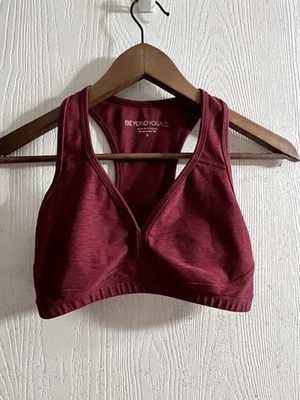 Beyond Yoga Spacedye Lift Your Spirits Bra Sports Burgandy Purple Women’s Small - Image 1 of 3