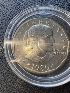  1980 D wide rim Susan B Anthony dollar - Picture 1 of 2