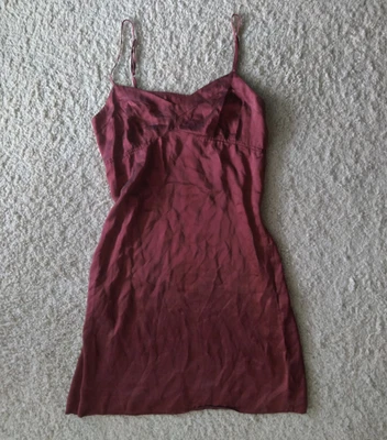 Vestido sin Mangas Vintage Twelfth Street by Cynthia Vincent Rojo 100% Seda Satén Talla S Foto 1 de 4