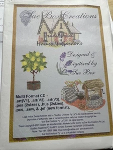 Sue Box Creations Machine Embroidery Designs CD Traditional Homes And Gardens - Picture 1 of 12
