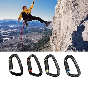 24KN Carabiner Climbing Accessories High Quality Rappelling Locking Clips - Bild 1 von 4