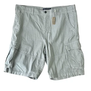 Pantaloncini cargo American Eagle uomo taglia 46 kaki ripstop lunghezza più lunga y2k vintage NUOVI - Foto 1 di 8
