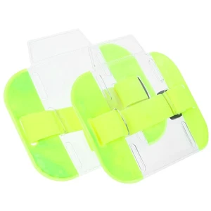 2 Pcs ID Card Armband Holder Security Badge Work Miss Holders Elastic - Picture 1 of 10