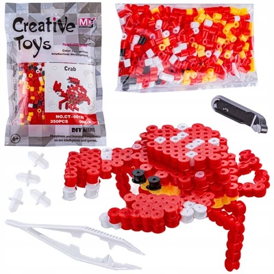 Bügelperlen 3d Krabbe Bastelset mit Schablone, Kleinkind Spielzeug ab 6 Jahre - Bild 1 von 4