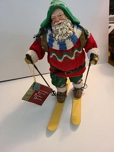 Possible Dreams Clothiques Skiing Santa Claus Figure 1989 - Picture 1 of 7