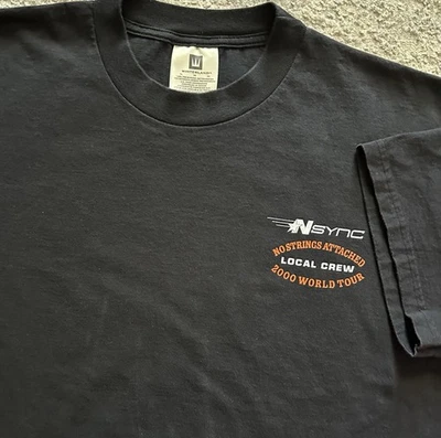 Camiseta Cree Vintage 2000 NSYNC No Strings Attached World Tour Talla XL Foto 1 de 2
