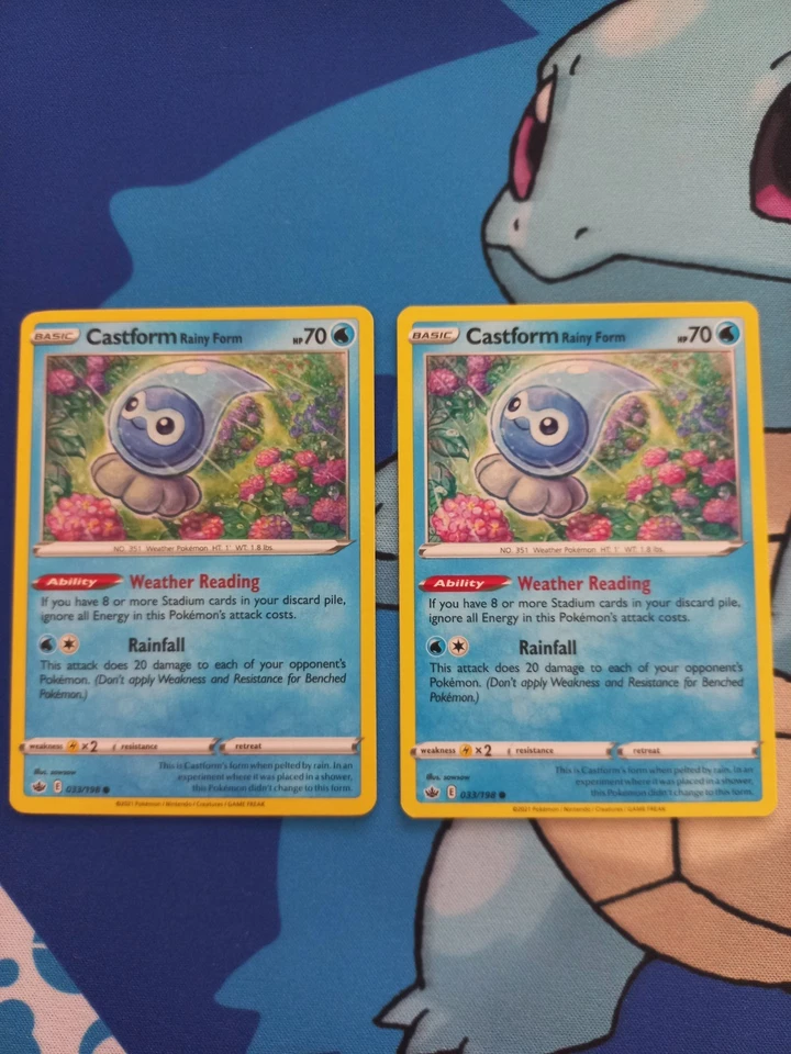 2 x Castform 033/198 - Pokemon Chilling Reign, English - Image 1 of 1