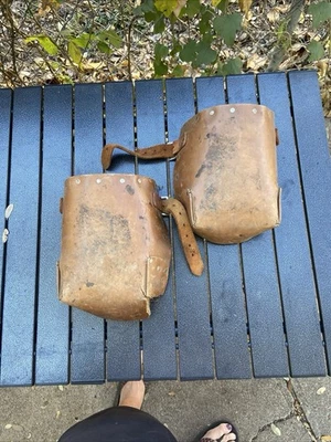 Rodilleras de cuero vintage EE. UU. Foto 1 de 4