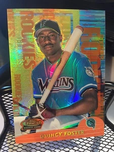 2000 Finest UNCUT DIECUT PROOF Gold Refractor Quincy Foster Marlins #263 - Picture 1 of 1