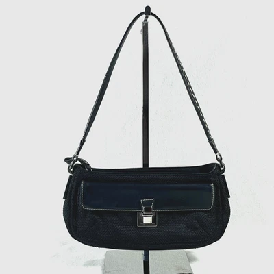 Antonio Melani purse Bag tote handbag satchel wristlet mini small black leather - Image 1 of 4