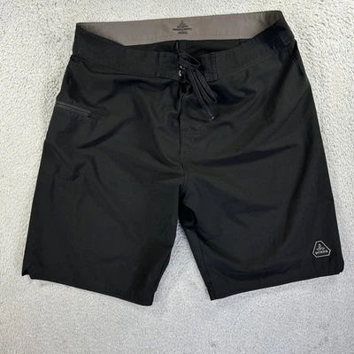 Prana Board Shorts Mens 36 Black Active Unlined Swim Trunks Surf Beach Fenton - Image 1 of 4