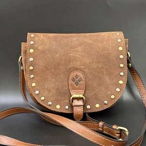 Borsa a tracolla PATRICIA NASH Isola Flap indumento pelle scamosciata brunita lavata - Foto 1 di 20