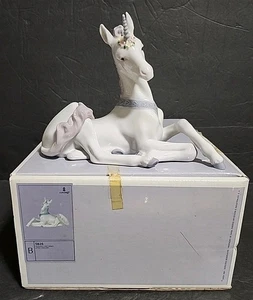 Lladro 5826 Porzellan Einhorn Figur 1990 Bitte Beschreibung lesen - Bild 1 von 24