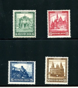 Alemania #B38-B41 (G837) Comp 1931 castillo, puerta etc, MNH, FVF, CV $180,00 - Imagen 1 de 2