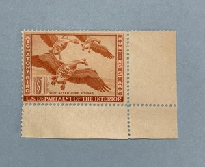 1944 Duck Stamp, White-Fronted Geese, bright, Very Good Condition - Picture 1 of 2