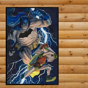 Batman und Robin 16x24 Comic Buch Kunst Poster Superheld Wanddeko Druck - Bild 1 von 3