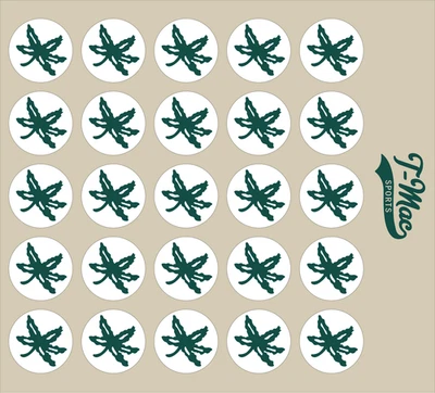 Ohio State Buckeye MID-SIZE Speedflex Award Decals (Forest Green/White)