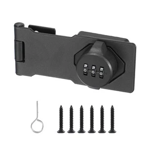 4.5" Combination Rotary Hasp Latch Lock 3-Digit Password Cabinet Gray - Picture 1 of 7