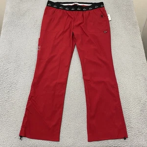 Koi Lite Spirit Scrub Pants Womens XL Red Slim Fit Stretch 720-R New - Picture 1 of 19