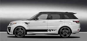 Range Rover Rocker Side Stripe Decals Both Sides Graphics Any Year or Model - Picture 1 of 4