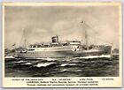 Postcard Ss Mv Munster Queen Of The Irish Sea Steamer Ship V23