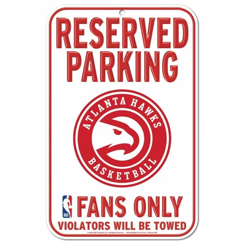 ATLANTA HAWKS FANS ONLY 11"X17" PLASTIC SIGN DURABLE POSTER NBA LICENSED Cover
