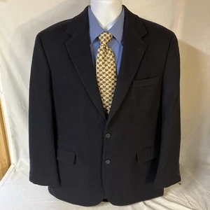 Chereskin Men 100% Camelhair 2 Button Blazer Jacket Navy Blue 42R 42 R Free Ship - Picture 1 of 11