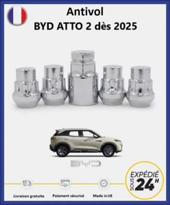 Ecrous antivol de roues BYD Atto 2 dès 2025 - Photo 1 sur 3