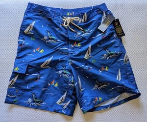 LAST ONE! POLO RALPH LAUREN Men's 8.5" Kailua Sailboat Swim Trunks, Size M, NWT - Picture 1 of 11