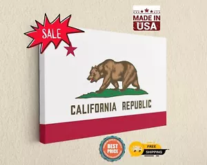 Flag of California Wall Art Canvas Print Fine Art Photography, Art Canvas Print - Picture 1 of 8