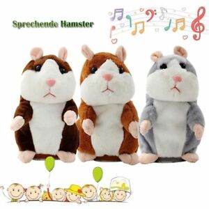 Kinder Sprechende Hamster Kuscheltier Plüschtier Spielzeug Talking Toy Maus NEW