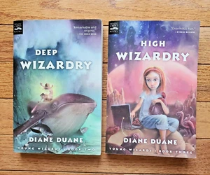Junge Zauberer Bücher Diane Duane Menge 2 Bücher Tiefe Zauberei und Hohe Zauberei - Bild 1 von 11
